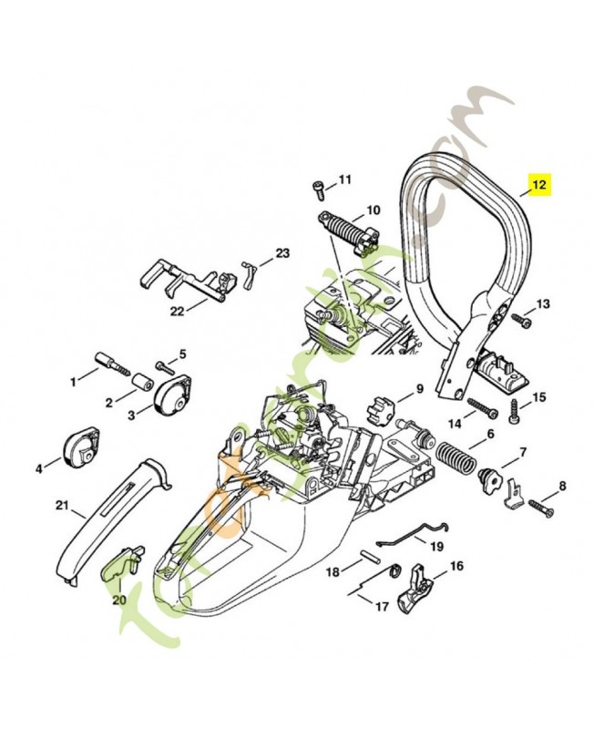 Poignée tubulaire 1135-791-1700. Pièce détachée Stihl / Vicking Poignée tubulaire 1135-791-1700. Pièce détachée Stihl / Vicking
