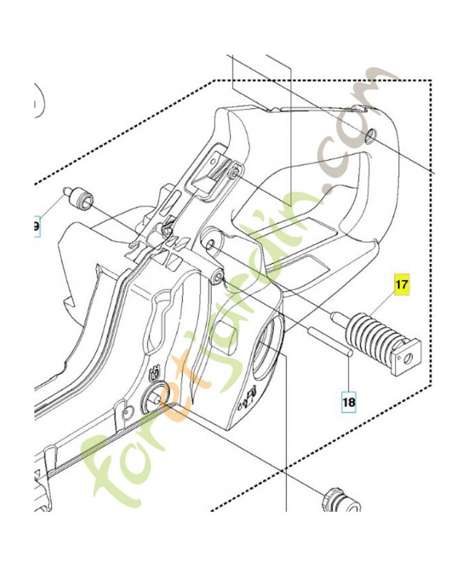 Amortisseur arrière 544101201. Pièce de rechange Husqvarna Amortisseur arrière 544101201. Pièce de rechange Husqvarna