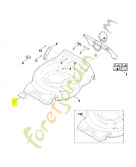 Bouclier. Pièce de rechange Sithl / Vicking référence 0000-967-1000