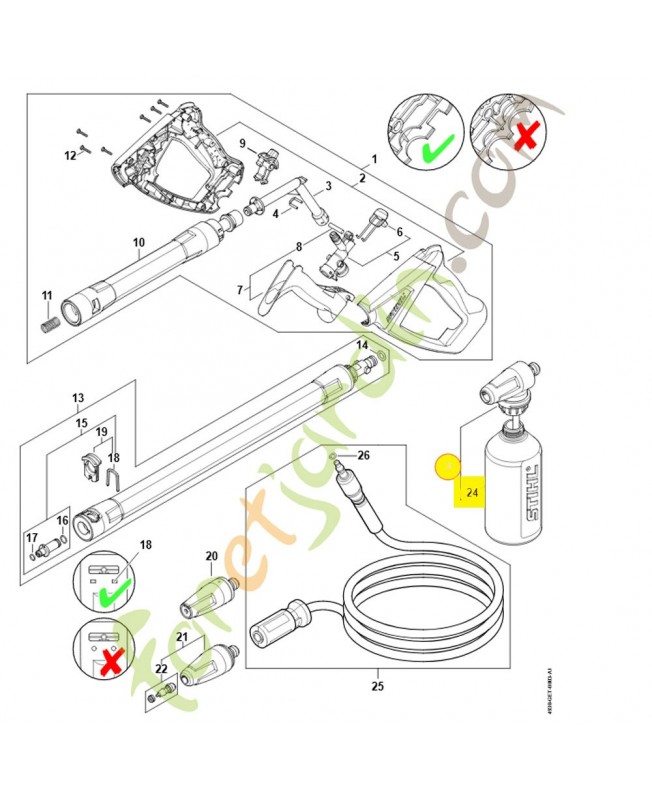 Kit de pulvérisation 4950-500-5602. Pièce détachée Stihl / Vicking Kit de pulvérisation 4950-500-5602. Pièce détachée Stihl / Vicking