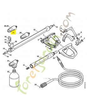 Tete projection RE107/117/127 4900-500-6322. Pièce de rechange Sithl / Vicking