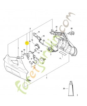 Recouvrement 4866-403-2501. Pièce détachée Stihl / Vicking