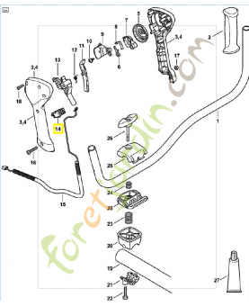 Commutateur 4863-430-0501. Pièce détachée Stihl / Vicking