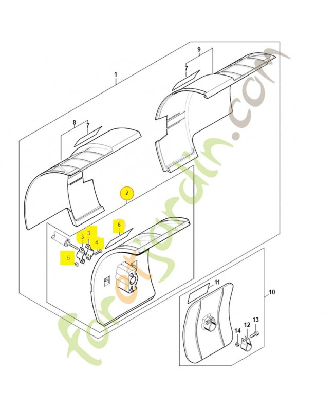 Pièce de protection 4601-710-8111. Pièce détachée Stihl / Vicking