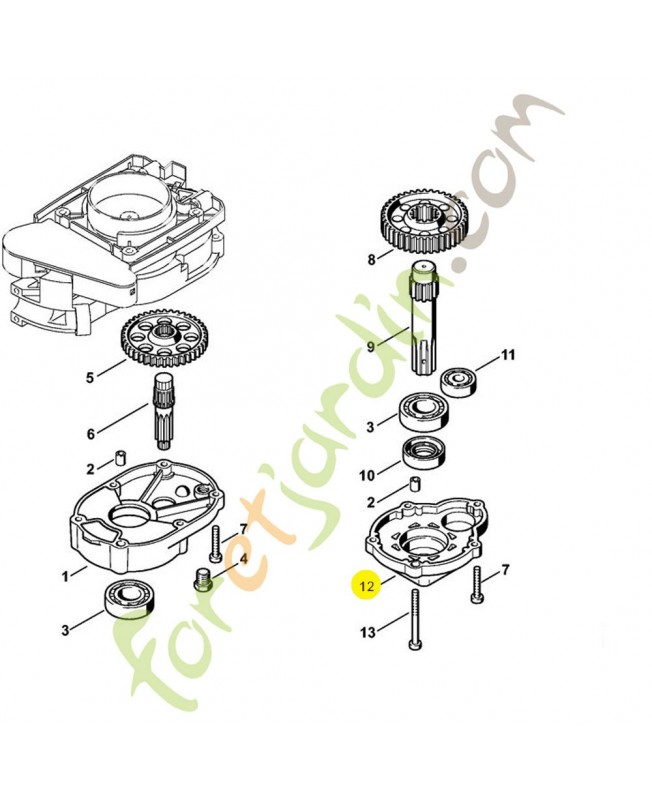 Couvercle de réducteur 4313-641-0400. Pièce de rechange Sithl / Vicking