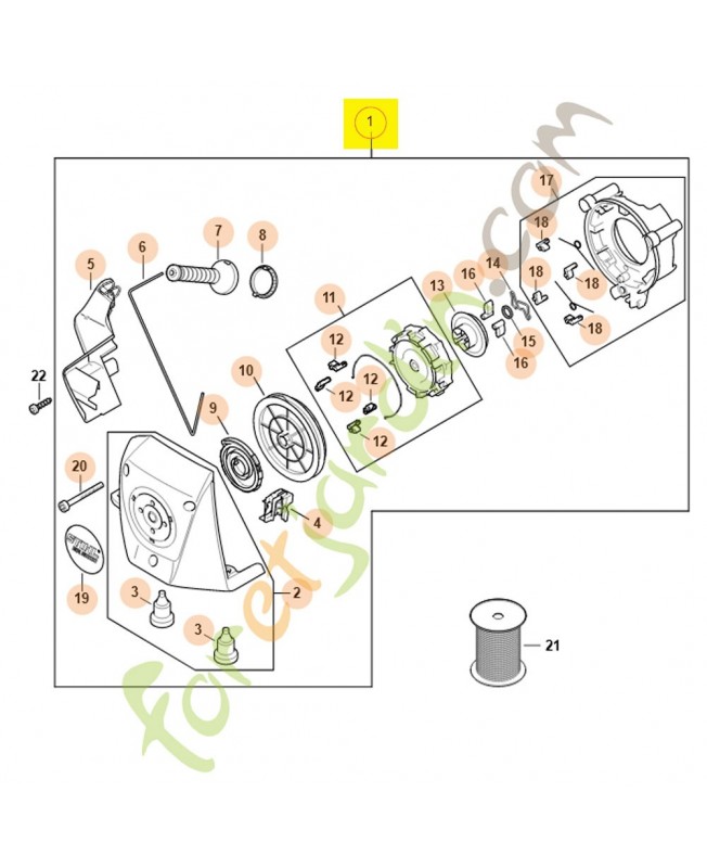 Dispositif de lancement 4283-190-4023. Pièce détachée Stihl / Vicking