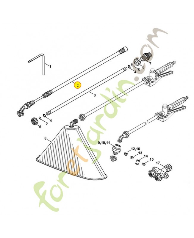 LANCE TELESC. SG 20 4247-500-2100. Pièce de rechange Sithl / Vicking