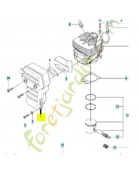 Silencieux 587631101. Pièce détachée Husqvarna