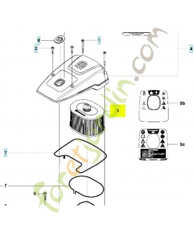 FILTRE À AIR 510244103. Pièce de rechange Husqvarna