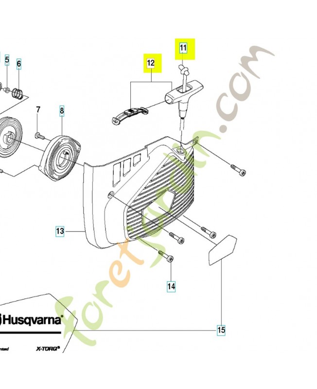 Poignée 584257903. Pièce détachée Husqvarna Poignée 584257903. Pièce détachée Husqvarna