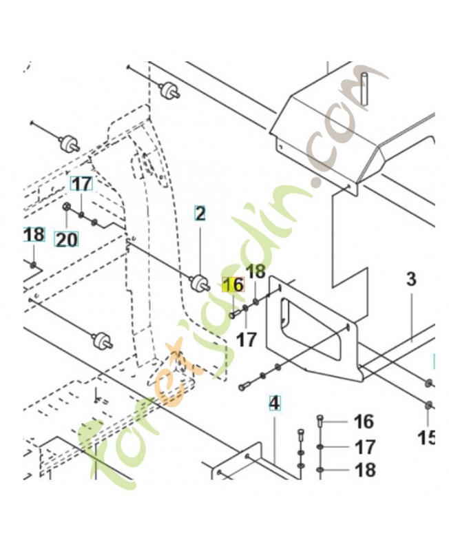 Vis 725245371. Pièce de rechange Husqvarna