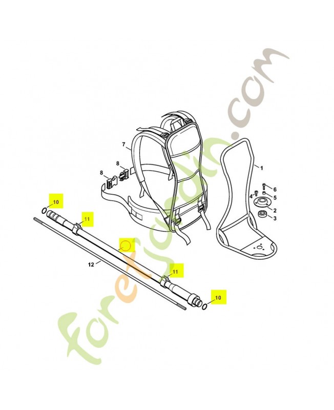 Gaine de protection 4180-820-0401. Pièce détachée Stihl / Vicking Gaine de protection 4180-820-0401. Pièce détachée Stihl / Vicking
