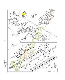 Jeu de pignon stihl ref. 4138-640-7303  Remplace référence 4138-640-7302