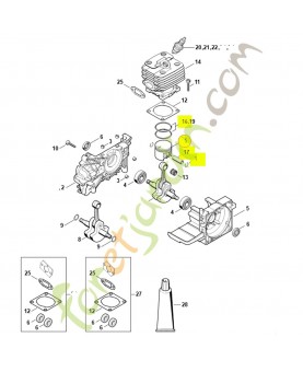Piston d 40 4134-030-2019. Pièce détachée Stihl / Vicking