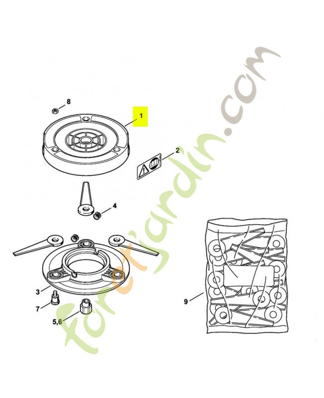 Partie supérieure 4003-713-9602. Pièce détachée Stihl / Vicking
