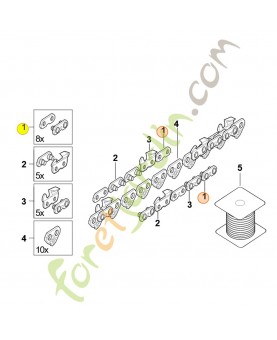 Jeu de pièces de chaîne .325" 3686-660-6000. Pièce de rechange Sithl / Vicking