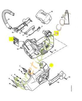 Carter moteur msa 160t 1252-600-0804. Pièce de rechange Sithl / Vicking