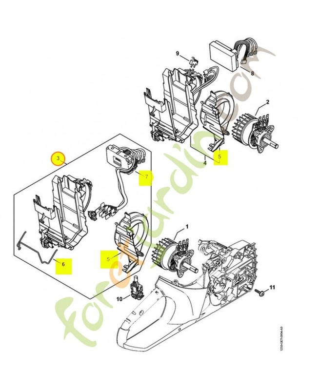 Unité de commande 1250-400-2111. Pièce détachée Stihl / Vicking