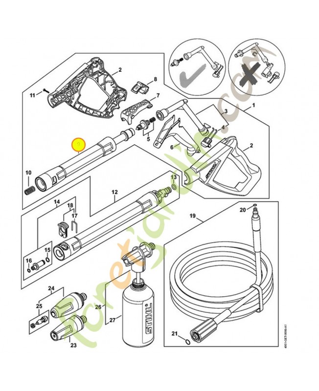 Lance 4950-500-1100. Pièce détachée Stihl / Vicking