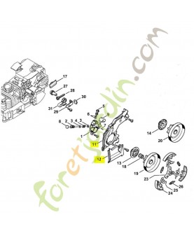 Couvercle du carter 1129-020-1150. Pièce détachée Stihl 
