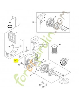Plaque matricule fs 460 c 4147-967-1545. Pièce détachée Stihl / Vicking