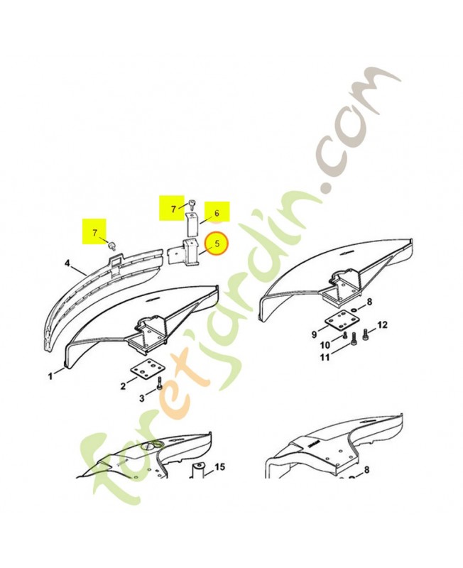 Couteau fil nylon 4119-710-6000. Pièce de rechange Sithl / Vicking