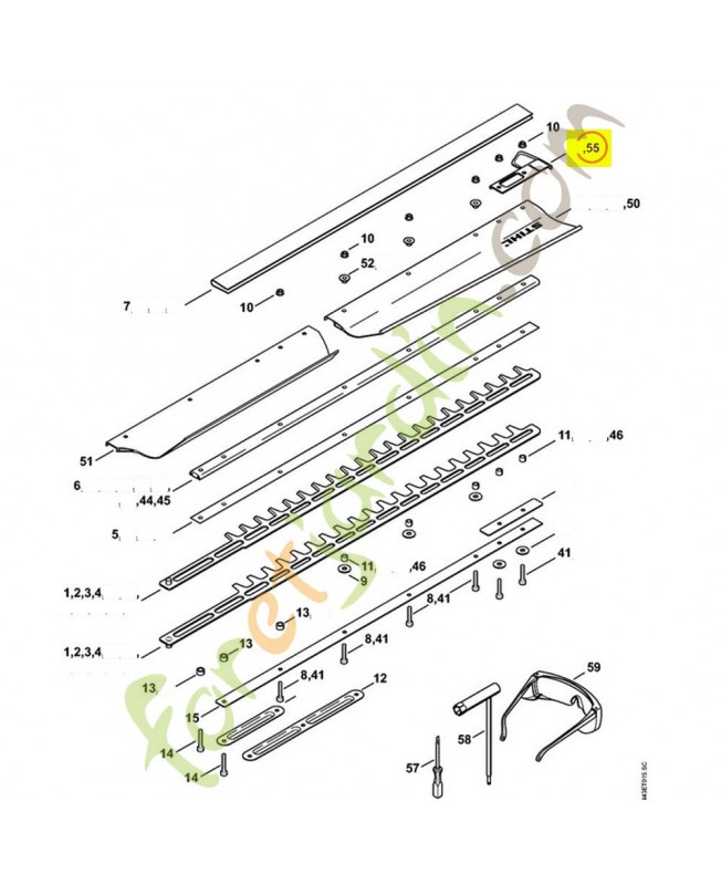 Butée protection hs86r 4237-790-9801. Pièce de rechange Sithl / Vicking