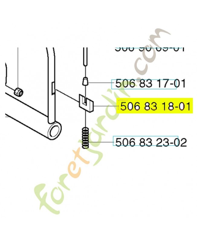 Arrêtoir 506831801. Pièce de rechange Husqvarna