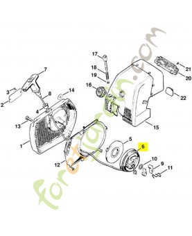 Poulie a câble 1124-195-0400. Pièce détachée Stihl / Vicking