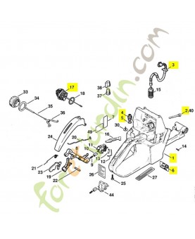 Carter de réservoir essence 1128-350-0851. Pièce détachée Stihl 