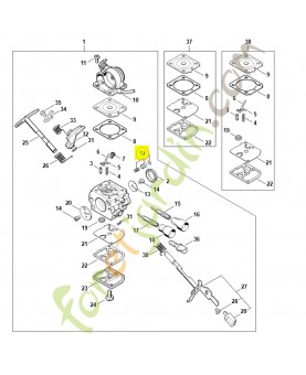 Jeu de piston de pompe 1139-120-9702. Pièce détachée Stihl / Vicking