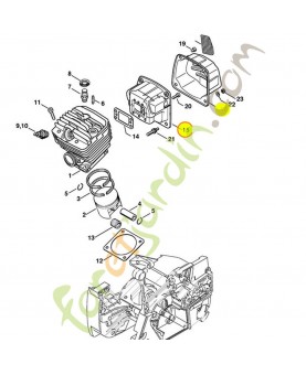 Silencieux 088 1124-140-0620. Pièce détachée Stihl / Vicking