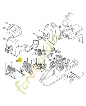 Volet starter complet 1121-120-2900. Pièce détachée Stihl / Vicking