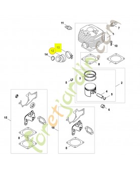 Raccord coude 1119-140-2500. Pièce détachée Stihl / Vicking