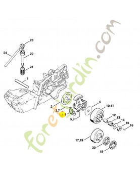 Masselotte  1108-160-1501. Pièce détachée Stihl / Vicking