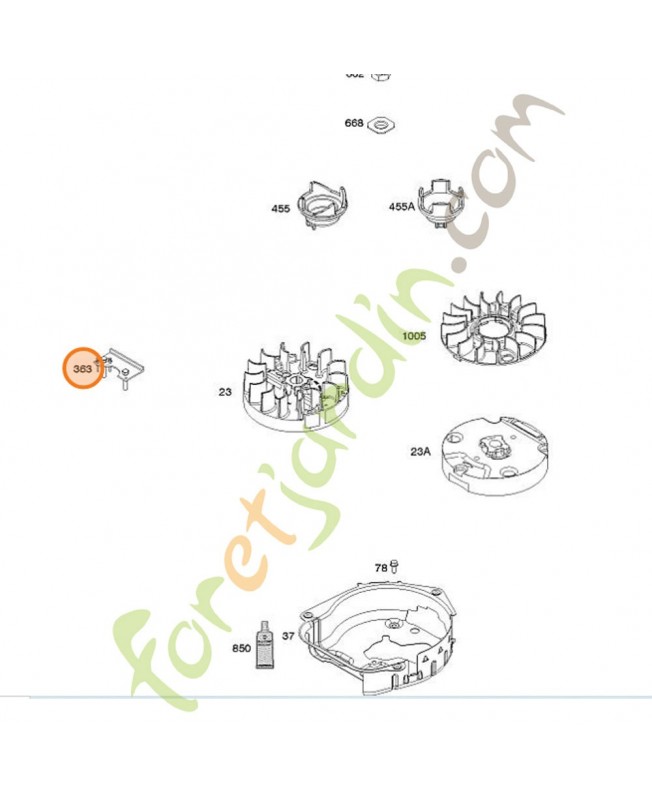 Extracteur - volant moteur 0003-000-2977. Pièce détachée pour moteur thermique Briggs et Straton