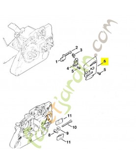 Tôle latérale intérieure 1122-664-1000. Pièce détachée Stihl / Vicking