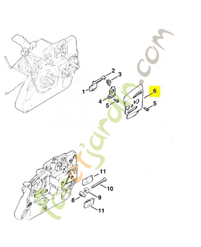 Tôle latérale intérieure 1122-664-1000. Pièce détachée Stihl / Vicking