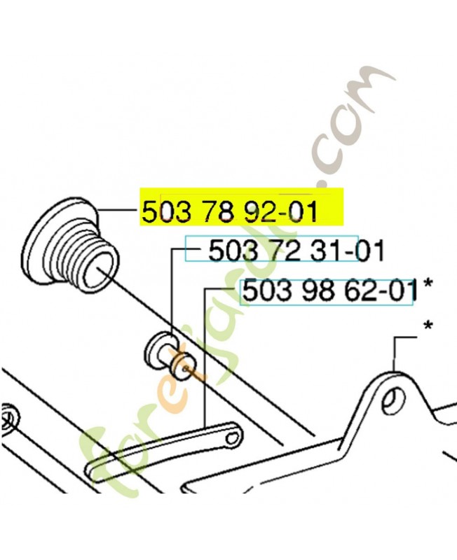 Pignon 503789201. Pièce de rechange Husqvarna