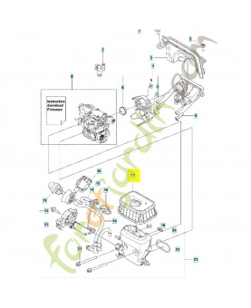 Filtre a air complet. Pièce détachée Husqvarna référence 590458803