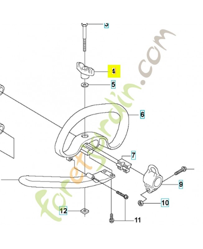 Vis papillon 503879001. Pièce de rechange Husqvarna