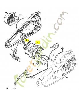 Moteur électrique 230v/50hz 1209-600-0210. Pièce détachée Stihl / Vicking