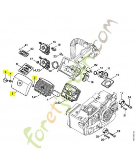 Couvercle carter carburateur 1129-140-1902. Pièce détachée Stihl / Vicking