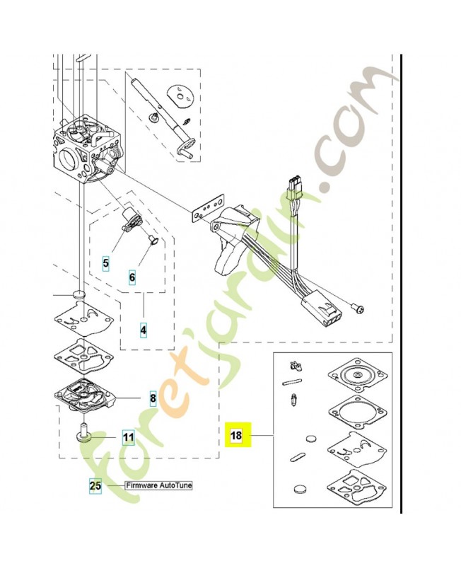 Jeu de joints 580699901. Pièce de rechange Husqvarna