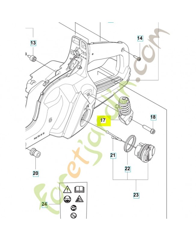 Amortisseur 593255603. Pièce détachée Husqvarna Amortisseur 593255603. Pièce détachée Husqvarna