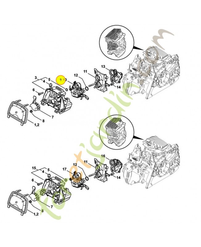 Carburateur 1139-120-0625 pour tronçonneuse stihl