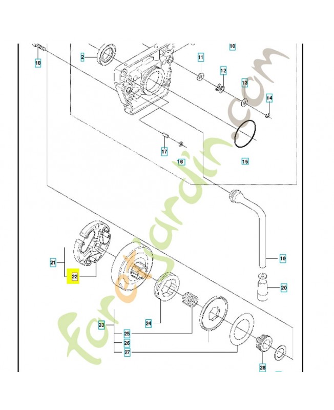 RESSORT D´EMBRAYAGE 537360601. Pièce de rechange Husqvarna