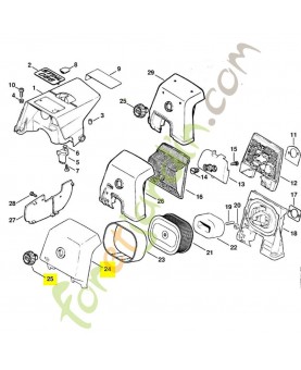 Couvercle de filtre (hd) 1122-140-1001. Pièce détachée Stihl / Vicking