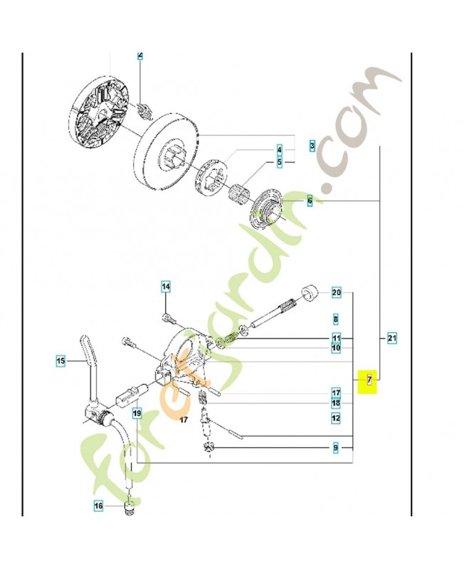 Pompe a huile 505199909. Pièce détachée Husqvarna
