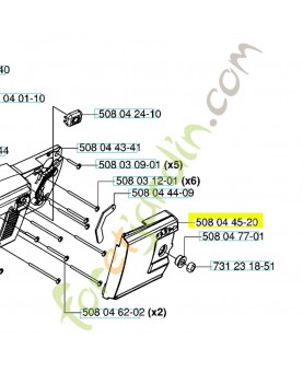 Couvercle 508044580. Pièce de rechange Husqvarna
